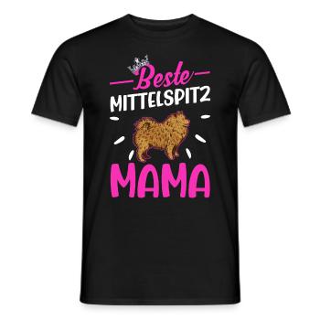 Beste Mittelspitz Mama - Männer T-Shirt - Schwarz - Vorne - AI Model Male 178 light (178cm)