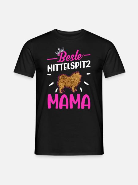 Beste Mittelspitz Mama - Männer T-Shirt - Schwarz