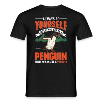 Pingouin Cadeau Pingouin - T-shirt homme - noir - Devant - AI Model Male 178 light (178cm)