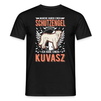 Kuvasz Schutzengel - Männer T-Shirt - Schwarz - Vorne - AI Model Male 178 light (178cm)