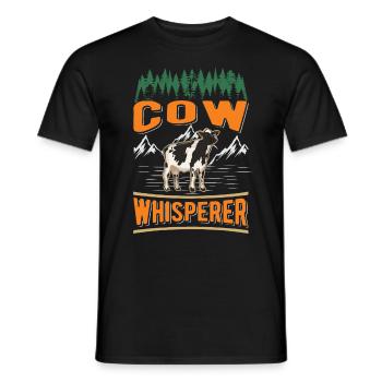 Cow Whisperer Farmer Cattle Breeder Cows - Men's T-Shirt - black - Front - AI Model Male 178 light (178cm)