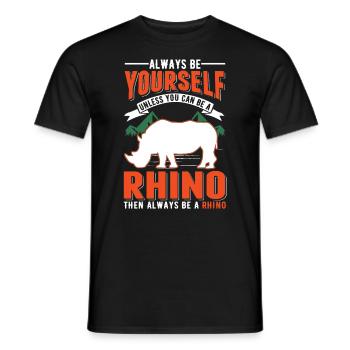 Rhinocéros Rhinocéros - T-shirt homme - noir - Devant - AI Model Male 178 light (178cm)