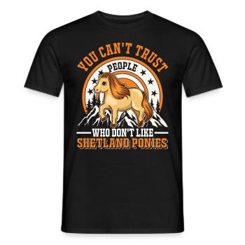 Shetland Pony Gift Shetty - Men's T-Shirt - black - Front - AI Model Male 178 light (178cm)