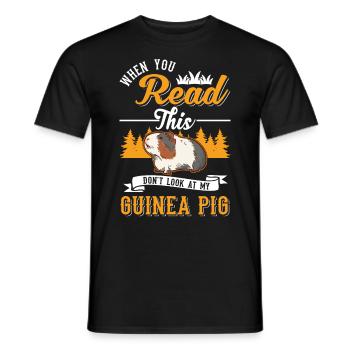 Guinea Pig Gift Guinea Pig - Men's T-Shirt - black - Front - AI Model Male 178 light (178cm)
