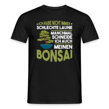 Japanischer Bonsai Bonsaibaum - Männer T-Shirt - Schwarz - Vorne - AI Model Male 178 light (178cm)