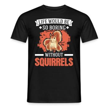 Squirrel Gift Squirrel Grey Squirrel - Men's T-Shirt - black - Front - AI Model Male 178 light (178cm)