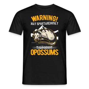 Opossum Gift Possum Pouch Rat - Men's T-Shirt - black - Front - AI Model Male 178 light (178cm)