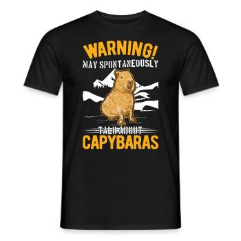 May spontaneously talk about Capybaras - Männer T-Shirt - Schwarz - Vorne - AI Model Male 178 light (178cm)