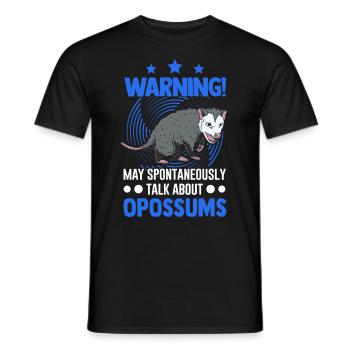 Opossum Geschenk Possum Beutelratte - Männer T-Shirt - Schwarz - Vorne - AI Model Male 178 light (178cm)