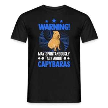May spontaneously talk about Capybaras - Männer T-Shirt - Schwarz - Vorne - AI Model Male 178 light (178cm)