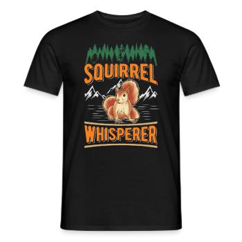 Eichhörnchen Flüsterer Squirrel Whisperer - Men's T-Shirt - black - Front - AI Model Male 178 light (178cm)