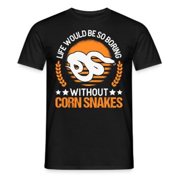 Corn Snake Cadeau Corn Snake - T-shirt homme - noir - Devant - AI Model Male 178 light (178cm)