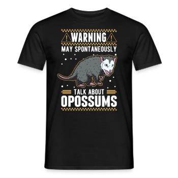 Opossum Gift Possum Pouch Rat - Men's T-Shirt - black - Front - AI Model Male 178 light (178cm)