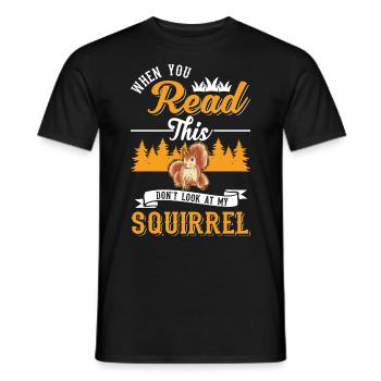 Cadeau Écureuil Gris Écureuil - T-shirt homme - noir - Devant - AI Model Male 178 light (178cm)