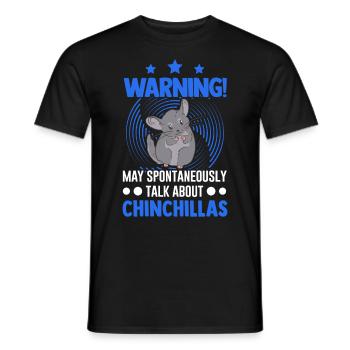 Peut parler spontanément de Chinchillas - T-shirt homme - noir - Devant - AI Model Male 178 light (178cm)