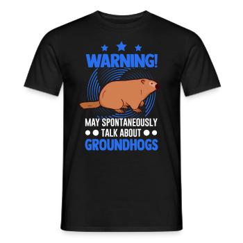 Murmeltier Geschenk Groundhog Day Woodchuck - Männer T-Shirt - Schwarz - Vorne - AI Model Male 178 light (178cm)