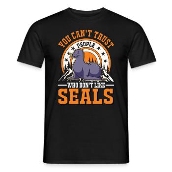 Seal Gift Sea Lion Seal - Men's T-Shirt - black - Front - AI Model Male 178 light (178cm)