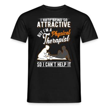 Attraktiver Physiotherapeut Physiotherapie Physio - Männer T-Shirt - Schwarz - Vorne - AI Model Male 178 light (178cm)