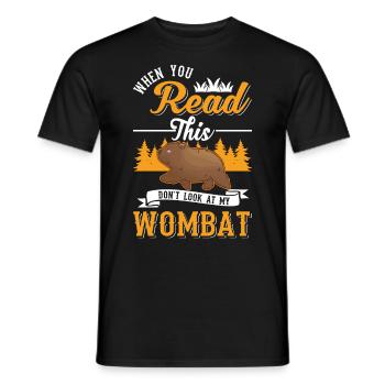Australischer Wombat Geschenk - Männer T-Shirt - Schwarz - Vorne - AI Model Male 178 light (178cm)