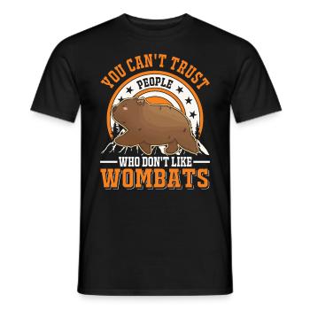 Australischer Wombat - Männer T-Shirt - Schwarz - Vorne - AI Model Male 178 light (178cm)