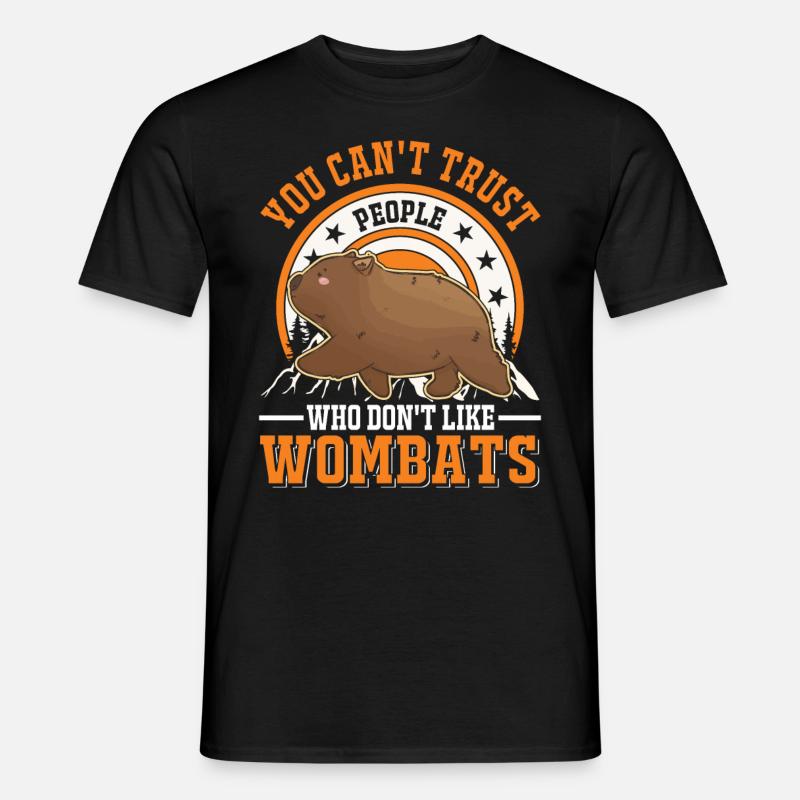 Australischer Wombat - Männer T-Shirt - Schwarz