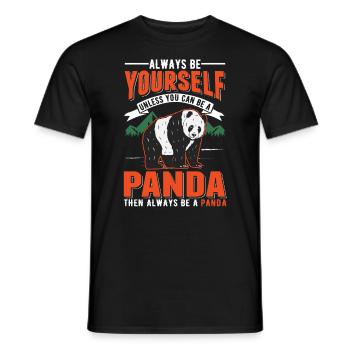 Soyez toujours vous-même À moins que vous ne puissiez être un panda - T-shirt homme - noir - Devant - AI Model Male 178 light (178cm)