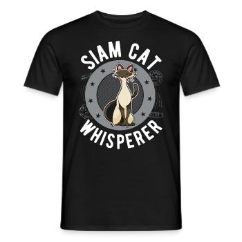 Siamkatzen Flüsterer Siamesische Katze - Männer T-Shirt - Schwarz - Vorne - AI Model Male 178 light (178cm)