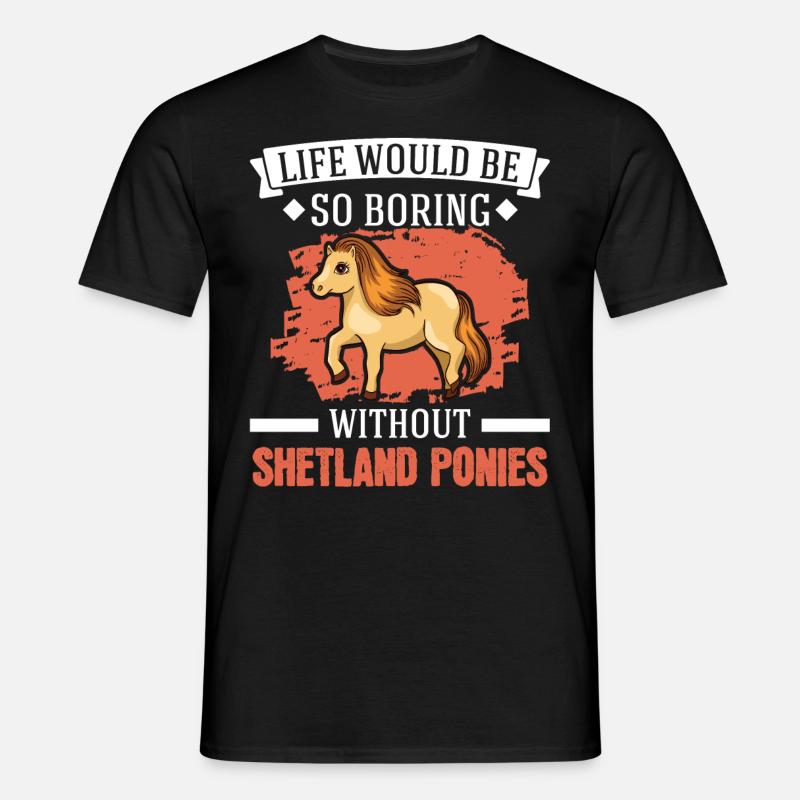 Shetland Pony Geschenk Shetty - Männer T-Shirt - Schwarz
