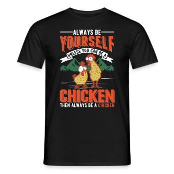 Poulet Élevage de poulet Éleveur de poulet - T-shirt homme - noir - Devant - AI Model Male 178 light (178cm)