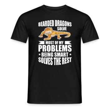 Bearded Dragon Pogona Gift - Men's T-Shirt - black - Front - AI Model Male 178 light (178cm)