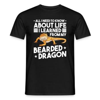 Bartagame Dragon barbu - T-shirt homme - noir - Devant - AI Model Male 178 light (178cm)