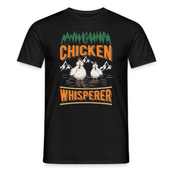 Chicken Whisperer Chicken Breeding Chicken Farmer - Men's T-Shirt - black - Front - AI Model Male 178 light (178cm)