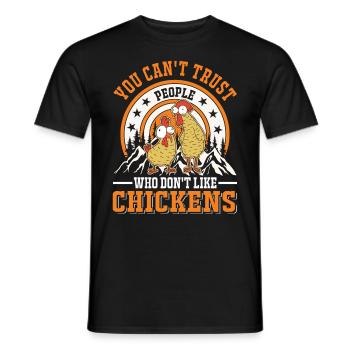 Chicken Chicken Breeding Chicken Farmer - Men's T-Shirt - black - Front - AI Model Male 178 light (178cm)