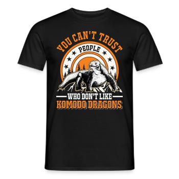 Komodowaran Komodo Dragon Waran - Männer T-Shirt - Schwarz - Vorne - AI Model Male 178 light (178cm)