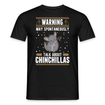 May spontaneously talk about Chinchillas - Männer T-Shirt - Schwarz - Vorne - AI Model Male 178 light (178cm)