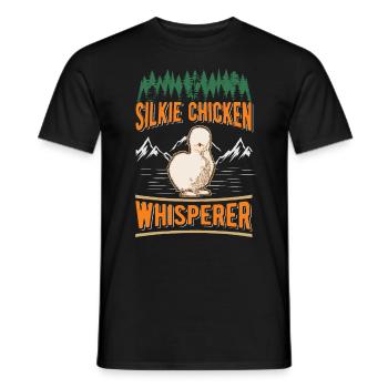 Silkie Chicken Whisperer Silk Chicken Whisperer - Men's T-Shirt - black - Front - AI Model Male 178 light (178cm)