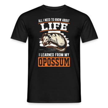 Opossum Geschenk Possum Beutelratte - Männer T-Shirt - Schwarz - Vorne - AI Model Male 178 light (178cm)