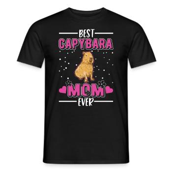 Meilleure maman Capybara Ever Wasserschwein - T-shirt homme - noir - Devant - AI Model Male 178 light (178cm)
