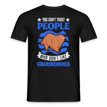 Murmeltier Groundhog Marmot Waldmurmeltier - Männer T-Shirt - Schwarz - Vorne - AI Model Male 178 light (178cm)