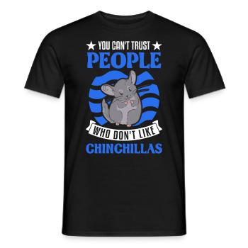 Chinchilla Gift Woolly Mouse Short-tailed Chinchilla - Men's T-Shirt - black - Front - AI Model Male 178 light (178cm)