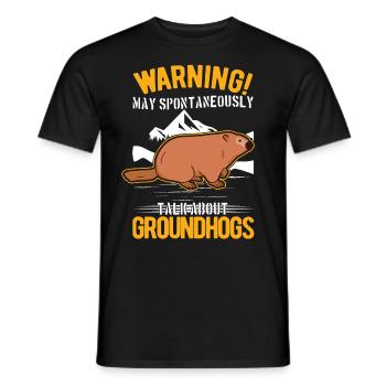 Murmeltier Geschenk Groundhog Day Woodchuck - Männer T-Shirt - Schwarz - Vorne - AI Model Male 178 light (178cm)