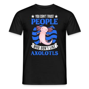 Axolotl Gift Tail Lurch Axolotl - Men's T-Shirt - black - Front - AI Model Male 178 light (178cm)