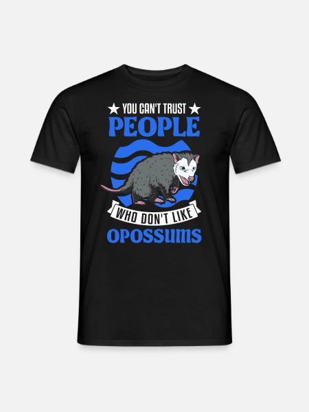 Opossum Geschenk Possum Beutelratte - Männer T-Shirt - Schwarz