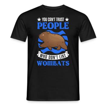 Australischer Wombat - Männer T-Shirt - Schwarz - Vorne - AI Model Male 178 light (178cm)