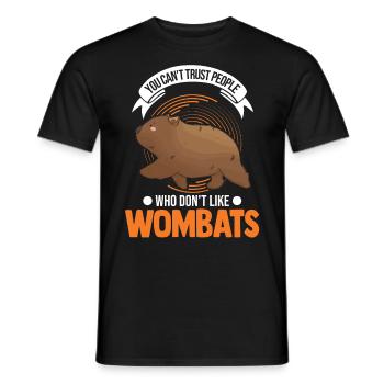 Australischer Wombat - Männer T-Shirt - Schwarz - Vorne - AI Model Male 178 light (178cm)