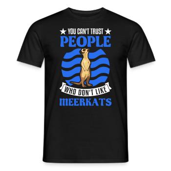Suricate Cadeau Suricate Suricate - T-shirt homme - noir - Devant - AI Model Male 178 light (178cm)