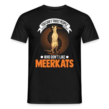 Suricate Cadeau Suricate Suricate - T-shirt homme - noir - Devant - AI Model Male 178 light (178cm)