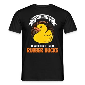 Canard en caoutchouc Cadeau Canard Grinçant Canard Bain Canard - T-shirt homme - noir - Devant - AI Model Male 178 light (178cm)