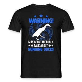 May spontaneously talk about Running Ducks - Men's T-Shirt - black - Front - AI Model Male 178 light (178cm)