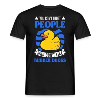 Canard en caoutchouc Cadeau Canard Grinçant Canard Bain Canard - T-shirt homme - noir - Devant - AI Model Male 178 light (178cm)